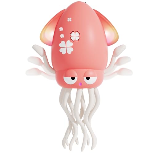Image of LZZAPJ Electric Dancing Octopus Light Music Suitable for 12-18 Months Old Baby Toys, Kid Crawling Squid Toys Suitable for Toddler Tummy time, Birthday for 1 2 3 4 5 6 Year Old Girl (Pink)