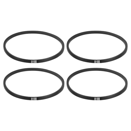uxcell 4Pcs 3L220 Classic Wrapped Rubber V-Belt, 22"(559mm) Outside Circumference, 3L Profile V Belt 3/8" Width 7/32" Height
