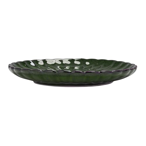 Taza de cerámica de 10 onzas con platillo verde miniatura 6