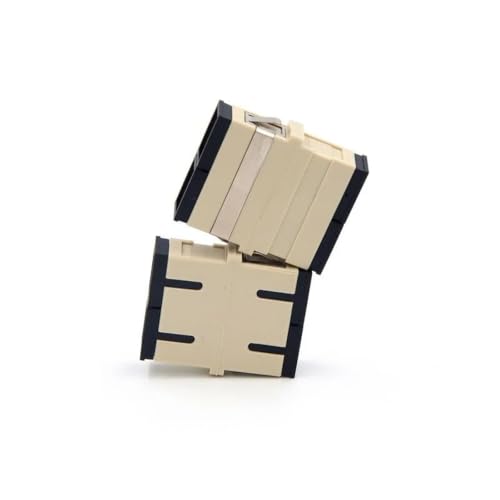 Adaptador de fibra SC dúplex multimodo gris con conector doble de alta precisión
