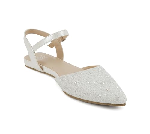 Image of Delicious Victoria ~ Women Pointed Toe Slingback Flat Bridal Dress Pumps