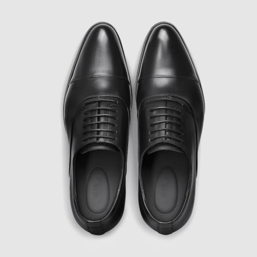Image of CHAMARIPA Elevator Shoes for Men | Invisible Height Increase Plain Toe Oxford Dress Shoes | Built-in System Adds 2.76 Inches /7cm | Formal Business Shoes | US 7-12