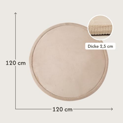Hakuna Matte Wolkenweiche Spielmatte Baby 120x120x2,5cm, beige Tatami Matte – Ansicht 2