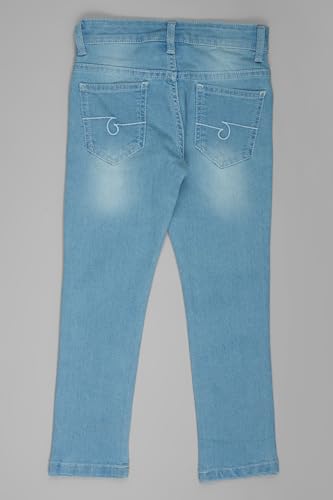 Image of Pantaloons Junior Kids Cotton Stretch Blend Jeans | Slim Fit | Mid Rise Waist | Full Length