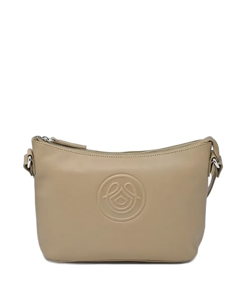 Laura Valle Bolso Bandolera Mujer Piel Auténtica Modelo DALLA – Bolsos de Piel Autentica Mujer Elegantes y Funcionales – Bolso de Verano Mujer Pequeño (Camel)
