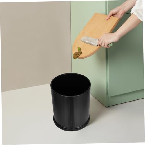 Caneca de basura negra rectangular para baño y oficina miniatura 7