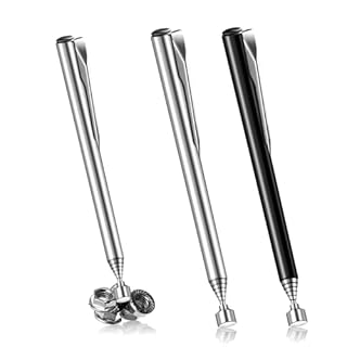 FeinKulturia 2 Pezzi Asta Magnetica Telescopica, 64 cm Strumento Magnetico in Acciaio Inox, 1,5 LB Calamita Potente Pick Up Tool per Viti, Dadi, Chiavi, Parti Metalliche, a Casa, Auto, Ufficio