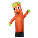 Esacpe Inflatable Tube Man Costume,Inflatable Costumes for Adult,Wacky Wavy Arm Guy Funny Inflatable Halloween Costume for Adults (Orange)