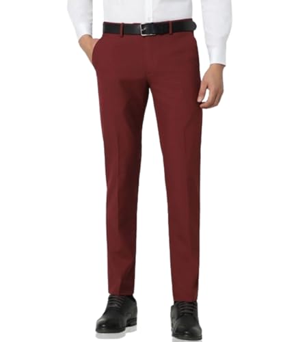 Image of MALENO Slim Fit Ankle Length Cotton Lycra Blend Formal Trouser for Men | Stretchable Ankle Length Formal Pant for Men