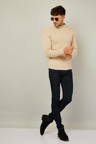 Image of Kvetoo Men High Neck Full Sleeve Winter Woolen Sweater