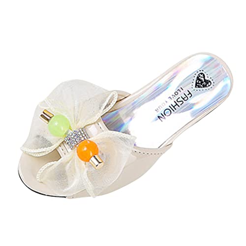 Snow Leopard Slippers for Girls Toddler Little Kid Girls Flower Crystal Pump Sandals Love Kids Home Slippers3