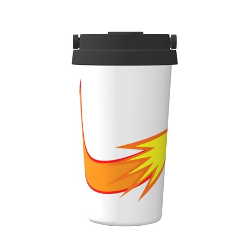 Jaywis Comet Print Tlater Tasse à café isotherme portable en acier inoxydable avec couvercle étanche et couvercle anti-fuite, réutilisable, 500 ml