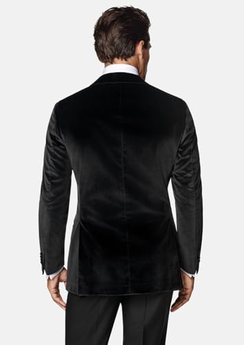 VENNYNG Men's Velvet Casual Blazer Two Button Fall Sport Coat Jacket for Wedding Prom Tuxedo Jacket for Men4