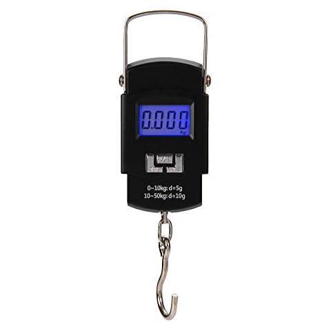 Hyindoor Portable Luggage Scale 50kg Electronic Digital Suitcase Travel Bag Hanging Weighing Scale Cover