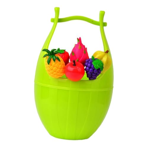 BEBEMOKO 6pcs Cocktail Sticks Sandwich Fruit Fork Snack Fork Fruit Forks Dessert Forks Cupcake Picks Fruit Picks Green