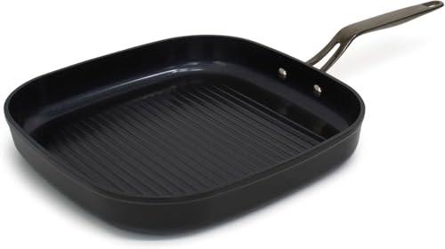 Blu. Cookware - Sartén antiadherente de 11 pulgadas, no tóxica, sin PFA/PFOA, con cepillo de limpieza de bambú, compatible con inducción
