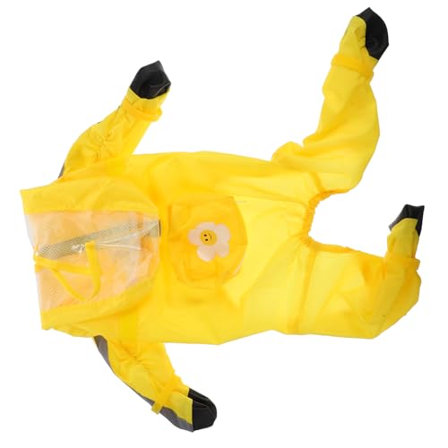 Toyvian Medium Dog Rain Coat Reflective Strips Easy-on/Easy-Off Waterproof Comfortable