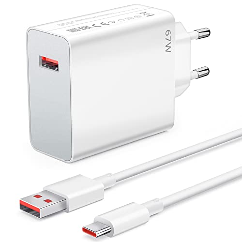 67W Chargeur Rapide avec Câble USB C 1m pour Redmi Note 11 11s,Chargeur Turbo pour Xiaomi 11T/Mi 11 Ultra/12S Ultra/12 Lite/12/12X/11 Lite/Redmi Note 11 Pro/POCO F4/POCO X4 GT/F4 Pro/POCO M4 Pro/X3 GT Cover