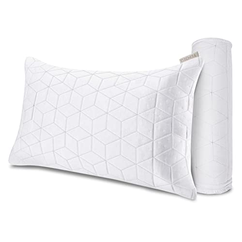 Oreiller De Mémoire,Oreiller Ergonomique Cervical à Mémoire De Forme Hachée Hauteur Réglable Housse Amovible Oreiller Memoire à de Forme Douleur Cervicale Hypoallergénique Et Anti-Acarien (Roi)