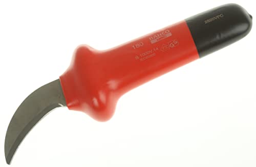Couteau courbe isolé 180 mm outillage dénude-câble fente gaine électrique
