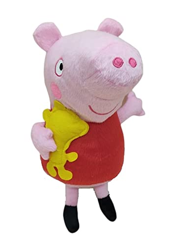 4 Bonecos Pelúcia Familia Peppa Pig Irmão George Papai Mamãe Pig e Pepa 30 Cm Pelucias