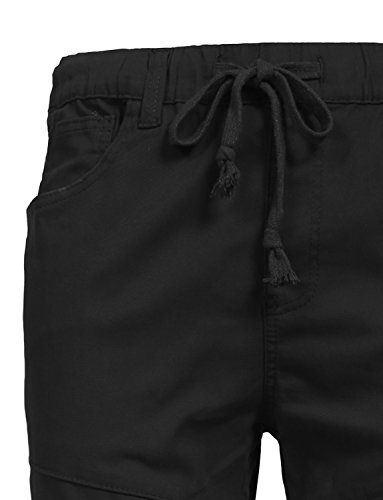 NE PEOPLE Men’s Jogger Pants – Casual Moto Biker Zipper Slim Fit French Terry Fleece Tapered Leg Elastic Waist (XS-5XL)4