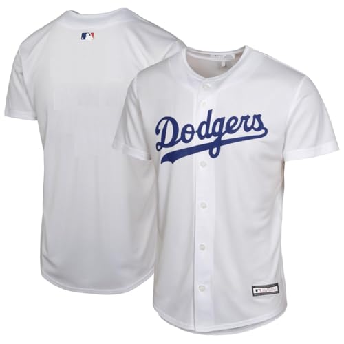 Los Angeles Dodgers MLB Kids Youth 4-20 White Home Official Team Jersey (US, Numeric, 10, 12, Regular, Los Angeles Dodgers White)