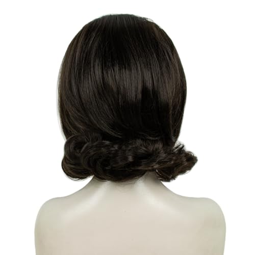 Image of H&Bwig 60s Retro Beehive Wigs for Women 70s Classic Style Cosplay Wig (Natural Brown)