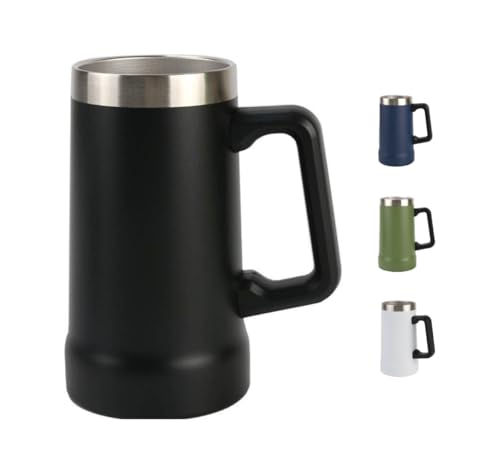 Home Universal ® Jarra Termo de Acero Inoxidable para Cerveza - Mantiene Frío hasta 5 Horas | Perfecta para Camping (Negro)