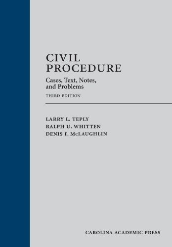 Civil Procedure: Cases, Text, Notes, and Proble... B01JXNA7F2 Book Cover