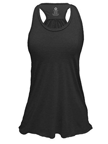 Epic MMA Gear Flowy Racerback Tank Top, Regular and Plus Sizes (XL, Black)