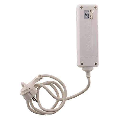 Zenitech - Blok 3 gniazd z płaską wtyczką - Biały - 1m
