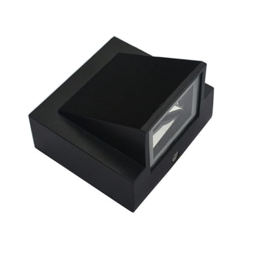 Aplique LED exterior IP65 cubo gris aluminio 10W luz cálida interior moderna 4