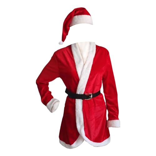 rockible Vestido de Navidad, Disfraz de Navidad, Disfraz de Dama, para Cumpleaños, Halloween, Festival de Navidad, Juego de rol, SG