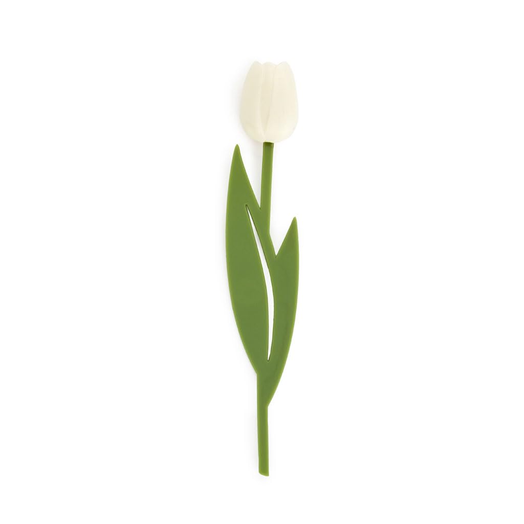 Marque-page Tulip Balvi blanc en nylon flexible pour livre
