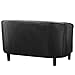 Modway Prospect Upholstered Contemporary Modern Loveseat In Black Faux Leather