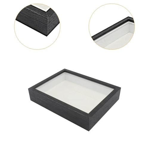 Marco tipo shadow box multicolor con caja de madera 3D para flores secas de 8" 8