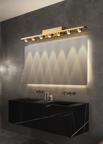 Image of NAVAM Creation Modern LED Picture Wall Light 7W Warm White Golden Finish | Luxury Decorative Mirror & Painting Light for Bedroom, Living Room, Hallway, Bathroom & Home Decor