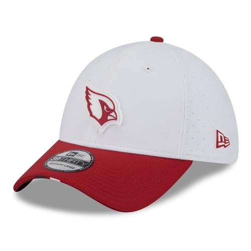 New Era Men's White/Cardinal Arizona Cardinals 2025 NFL Training Camp 39THIRTY Flex Hat