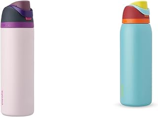 Owala FreeSip Insulated Stainless Steel Water Bottle Bundle with Straw, BPA-Free, 40oz, 2 Pack