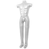 ELAYARD Aufblasbare Ganzkörper männerpuppe Kunststoff Vollkörper Display für Hemden Präsentation Realistische Platzsparende Wiederverwendbare Herren Mannequin für Ladengeschäft