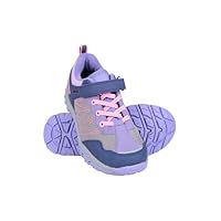 Mountain Warehouse Stampede Kids Adaptive Waterproof Walking Shoe - Easy Wear Boots with EVA Cushion, Mesh Upper & Rubber Outsole - Walking, Hiking, Outdoors & Trekking Lilac Junior Shoe Size 5