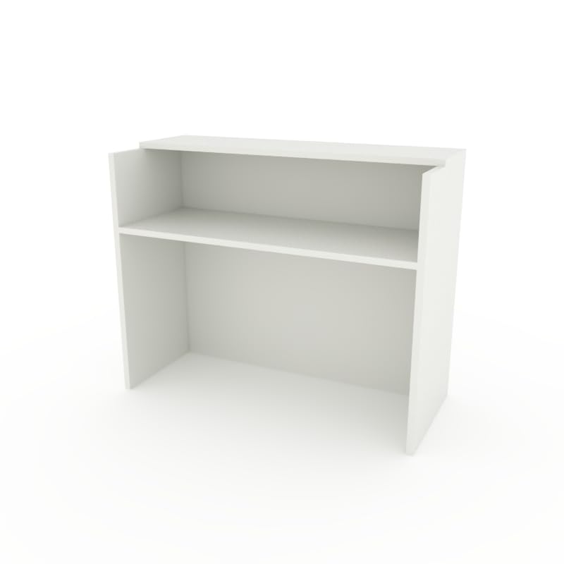 Genérico Mostrador Blanco Laminado de 120x105x50cms, Grosor de 25mm. (Blanco)