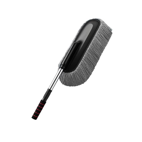 Image of Car Duster Microfiber Extendable Handle | Ultra Soft Scratch-Free Car Cleaning Brush for Interior & Exterior | Long Reach Dust Cleaner for Car, SUV, Bike & Home (Grey, Pack of 1)