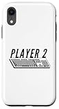 Installation facile Joueur 2 PC Gamer Cosplay pour Console/Jeu de société Couples Coque pour iPhone XR