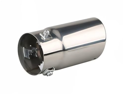 Pot d'échappement modifié double cylindre 73mm en acier inox noir pour automobile