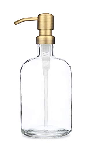 Rail19 Clear Recycled Countertop Glass Soap Dispenser - Lotion, Liquid