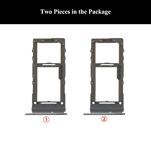 Lozop 2 Pieces Sim Card Tray Holder (Single Sim Version) / Micro Sd Card Slot With Eject Pin Replacement For Samsung Galaxy S20, S20 Plus & S20 Ultra (Cosmic Gray) #TOP2