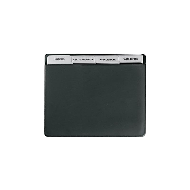 ONE SHOP Portadocumenti Auto TAM 4 Schede Estraibili Pochette Compatto Resistente Nero