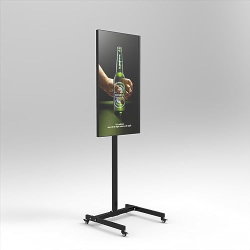 Soporte móvil para TV de piso ajustable para pantallas 32-55" miniatura 1